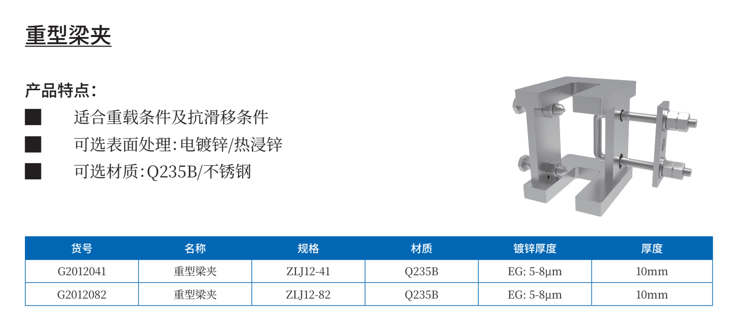 重型梁夹 - 安固士官网